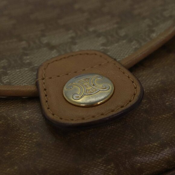 CELINE Macadam Canvas Shoulder Bag Beige Auth - Picture 9 of 16